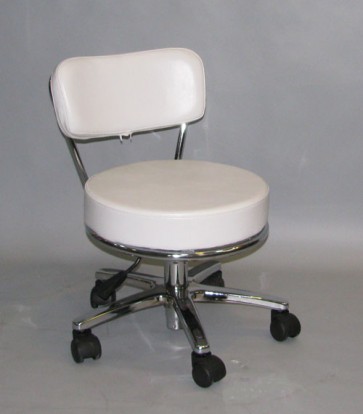 כסא מטפל נמוך לפדיקוריסטית עם גב
